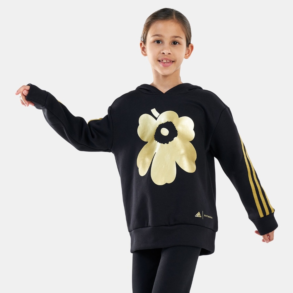 Kids Adidas Marimekko Sweatshirt Hoodie Black Gold Large L EXCELLENT